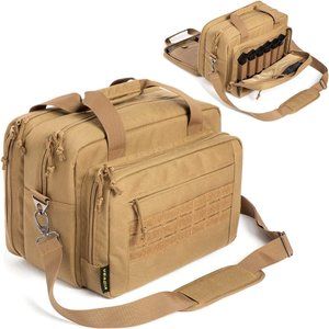 Gun Bag Range Bag Pistol Case Gun Case Magazine Lockable Double Layer, Nylon